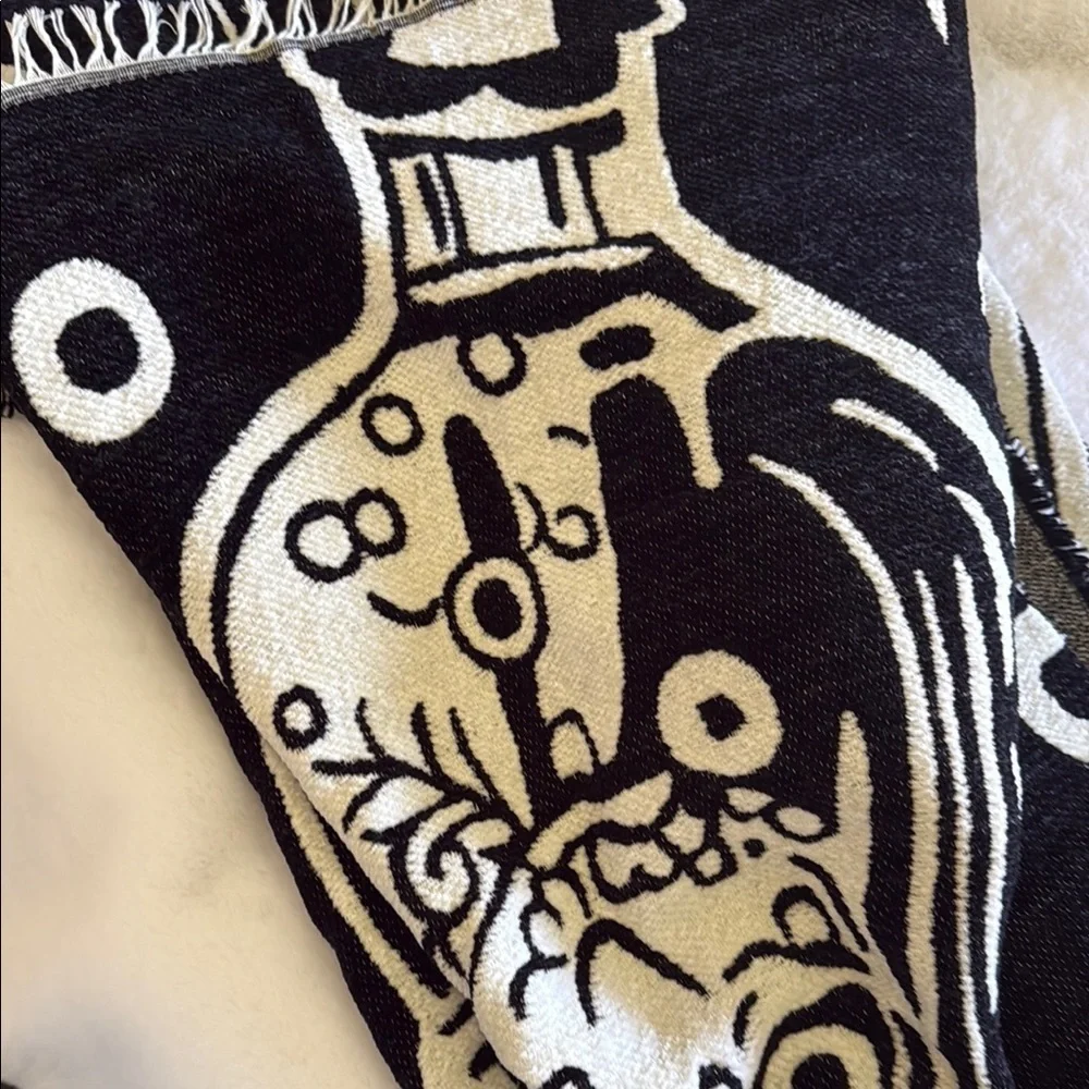 Black and White Skull and Potion Print